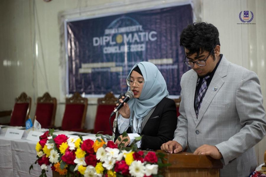 Speaking at the DU Diplomatic Conclave 2023